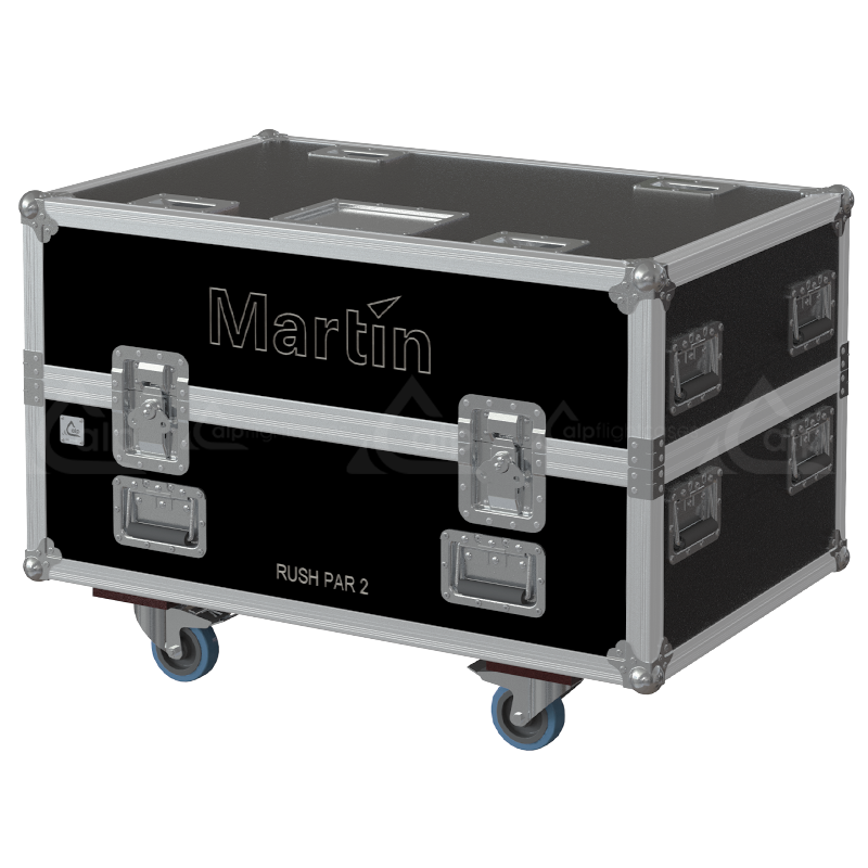 <tc><transcy>ALP FLIGHT CASES 8x RUSH PAR 2 MARTIN + 140MM CLAMP - ROULETTES</transcy></tc>