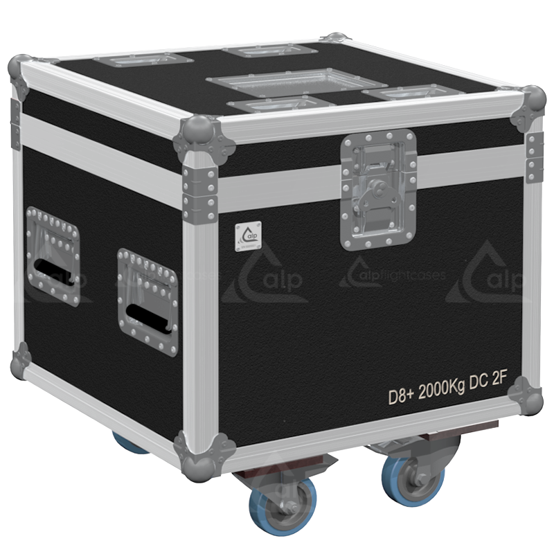 ALP FLIGHT CASES 1X EXE D8 2T DC 2F - WHEELS