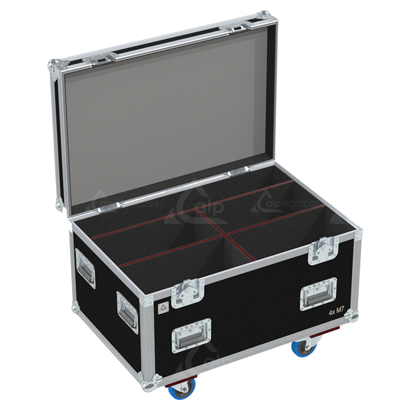 ALP FLIGHT CASES 4X ANTARI M7X RGBA / M-7X STAGE FOG JET - WHEELS