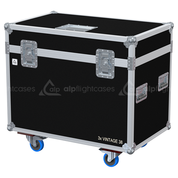 ALP FLIGHT CASES 3X ADMIRAL VINTAGE 38CM - WHEELS