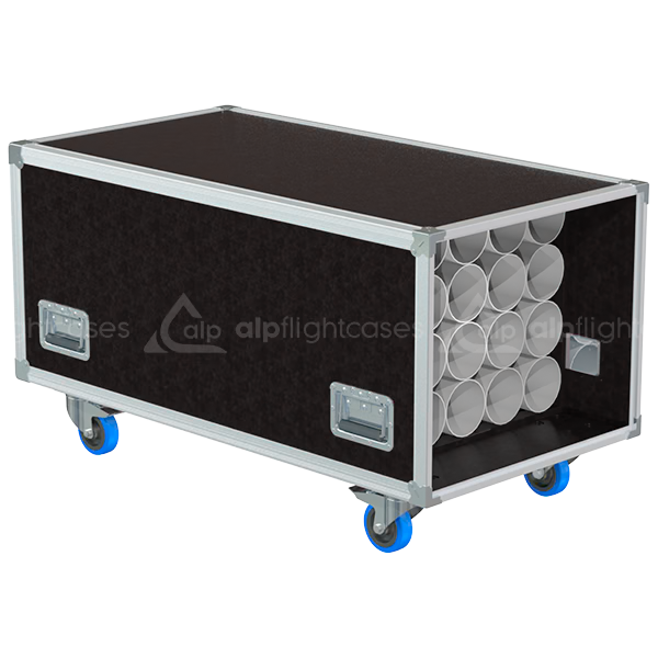 ALP FLIGHT CASES SPEEDY-BOX, 20X MIC STAND - WHEELS