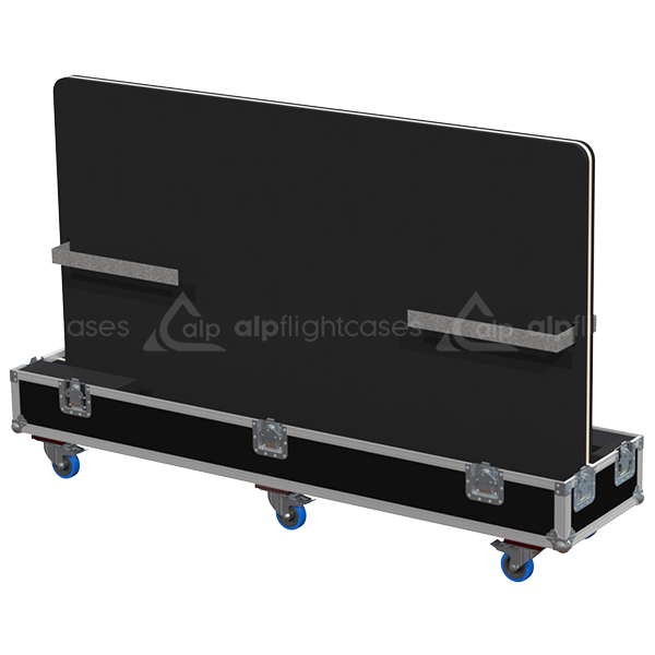 ALP FLIGHT CASES 2X LCD 95" W1480XD70XH855MM - WHEELS, 2 DOORS