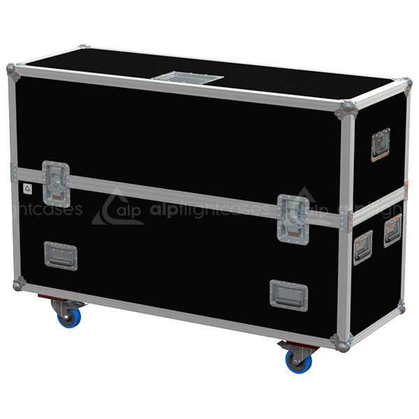 ALP FLIGHT CASES 2X LCD 55" W1250XD66XH778MM + ACCESS. - WHEELS