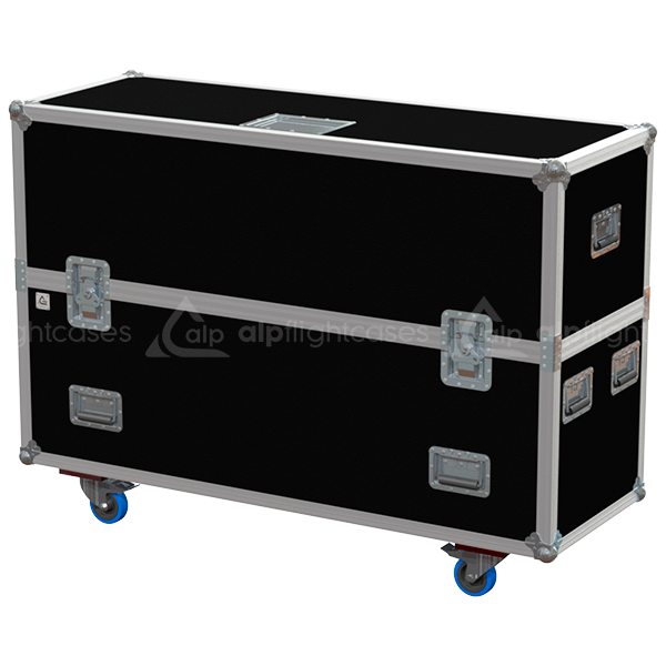 ALP FLIGHT CASES 2X LCD 55" W1260XD65XH725MM + ACCESS. - WHEELS