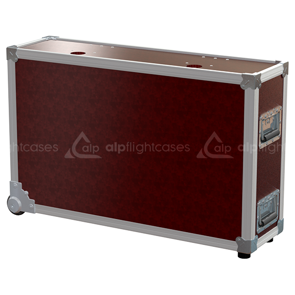 ALP FLIGHT CASES SLIM 1X LCD AJUSTABLE 52"-60" - WHEELS