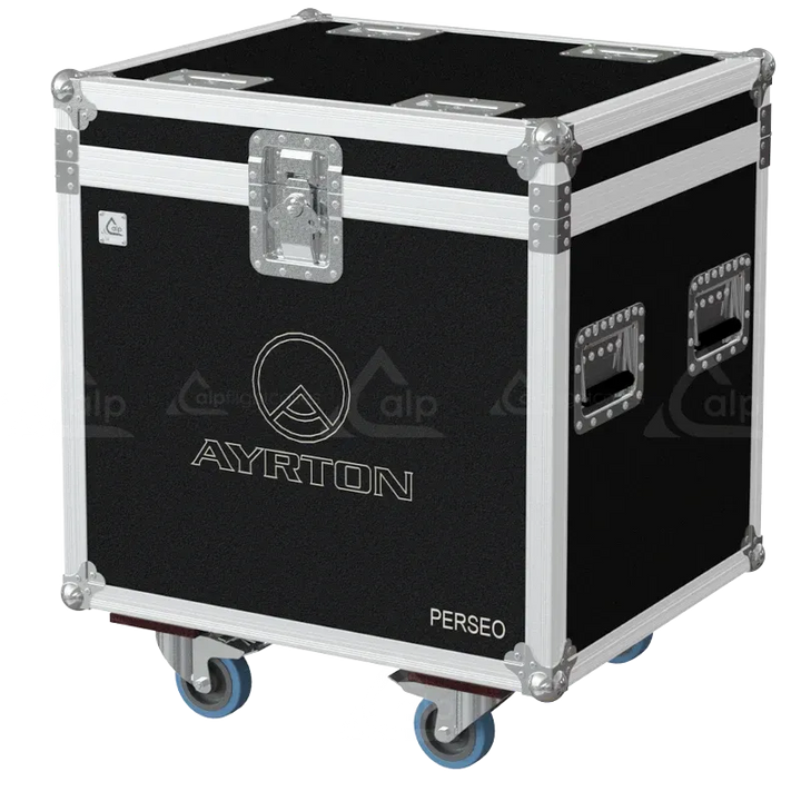 ALP FLIGHT CASES - Front perspective of the 1x Ayrton Perseo tailor-made touring shell