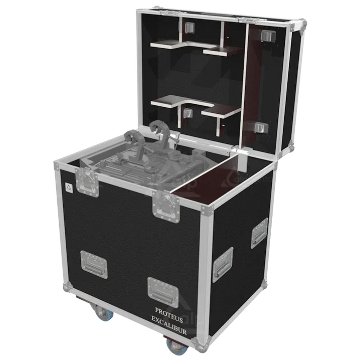 1x Elation Proteus Excalibur fixture inside ALP FLIGHT CASES with custom CNC foam