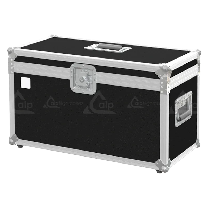 ALP FLIGHT CASES front view of Martin JEM ZR24/7 Hazer flight case with heavy-duty touring hardware