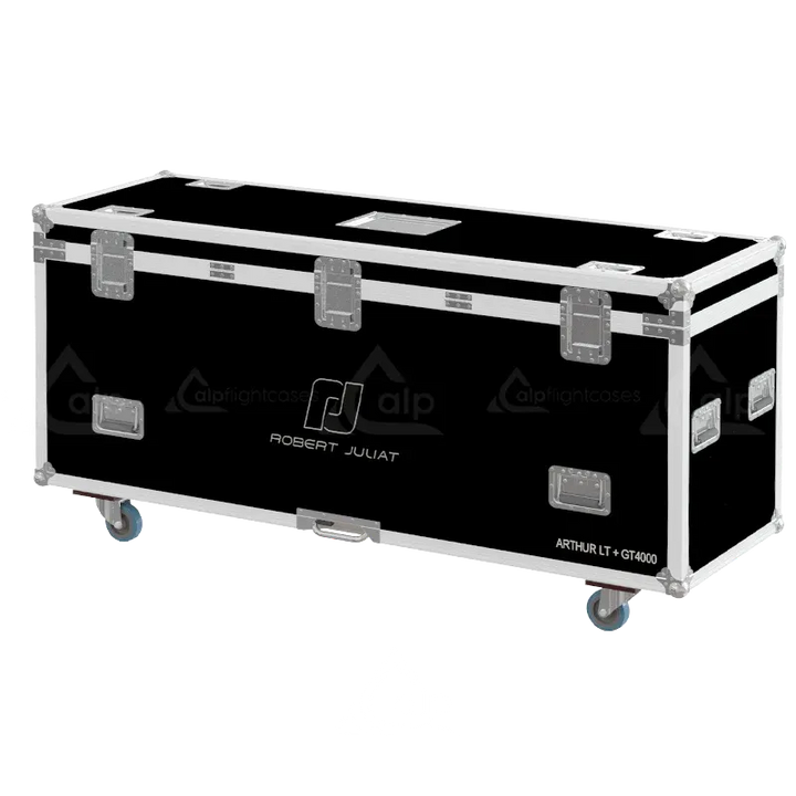 Professional flight case rear view, showcasing structural integrity and touring-grade finishing for Robert Juliat lighting by ALP Flight Cases