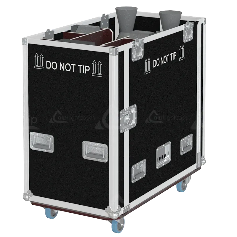 Omega Pro Hazer CO2 and gas bottles stored in ALP flight case with custom CNC foam compartments for the generator and accessories