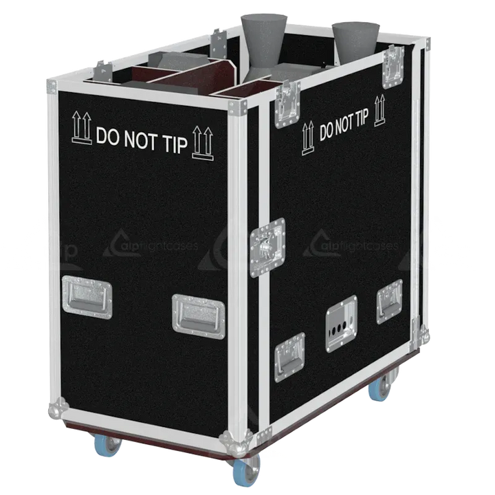 Omega Pro Hazer CO2 and gas bottles stored in ALP flight case with custom CNC foam compartments for the generator and accessories