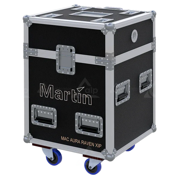 ALP FLIGHT CASES - Rear perspective of the Martin MAC AURA RAVEN XIP professional case