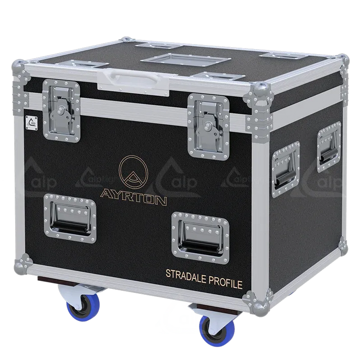 ALP FLIGHT CASES - Front perspective of the 2x Ayrton Stradale Profile touring case