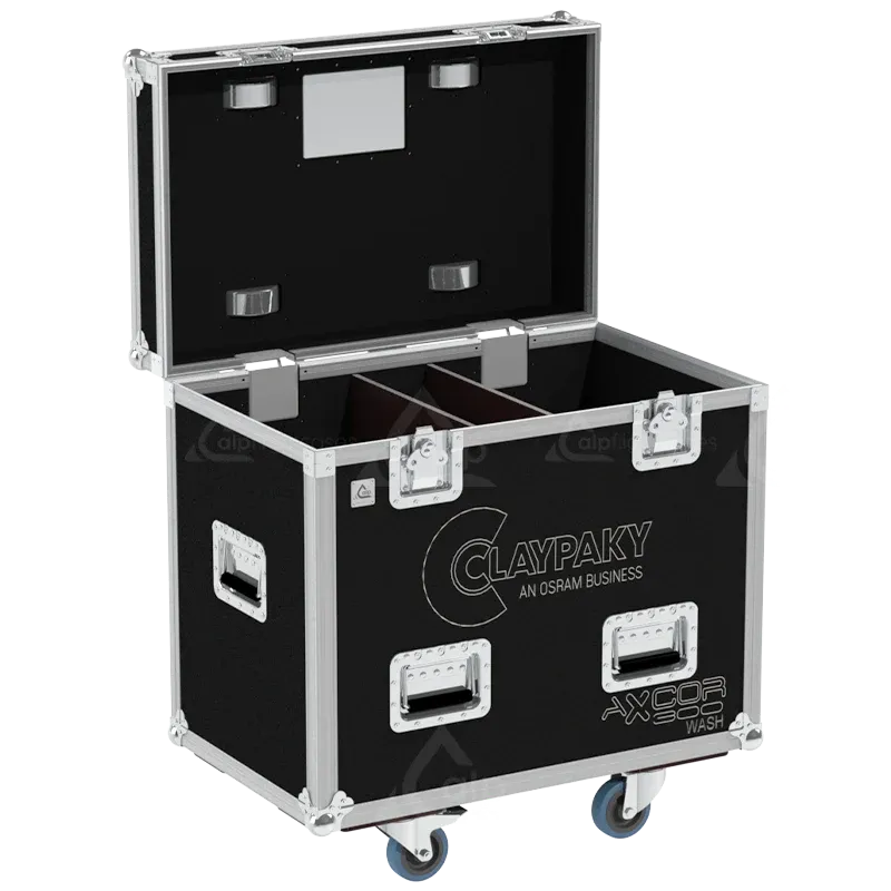 Empty ALP FLIGHT CASES shell for 2x Claypaky Axcor Wash 300 - Ready for custom inserts