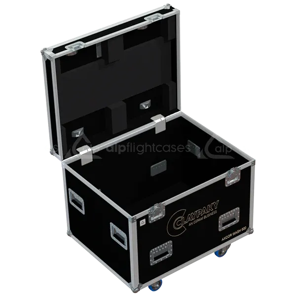 Empty ALP FLIGHT CASES flight case for 2x Clay Paky Axor Wash 600 ready for custom foam insert