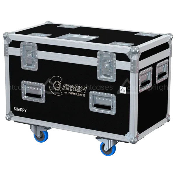 Flight Case 2X CLAY PAKY SHARPY - WHEELS