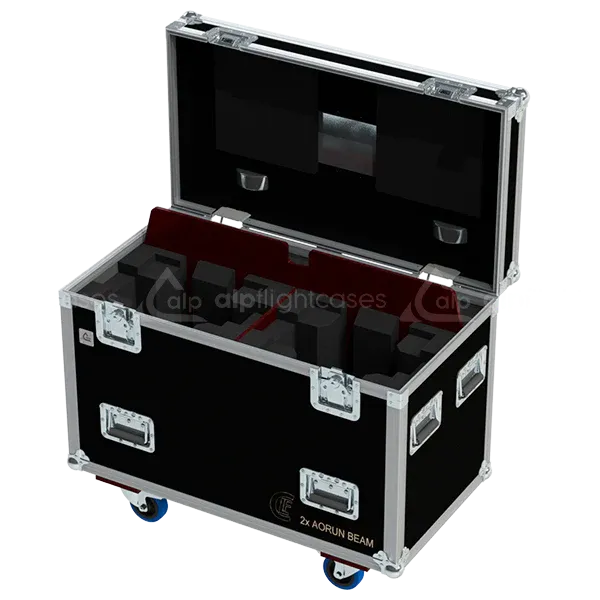 Empty ALP FLIGHT CASES flight case for 2x CLF AORUN Beam ready for custom foam insert