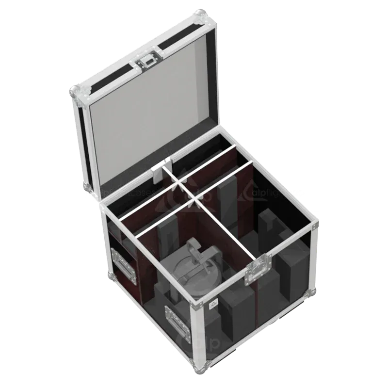 2 Elation KL Fresnel 8 high-output LED fixtures stored in custom CNC foam compartments