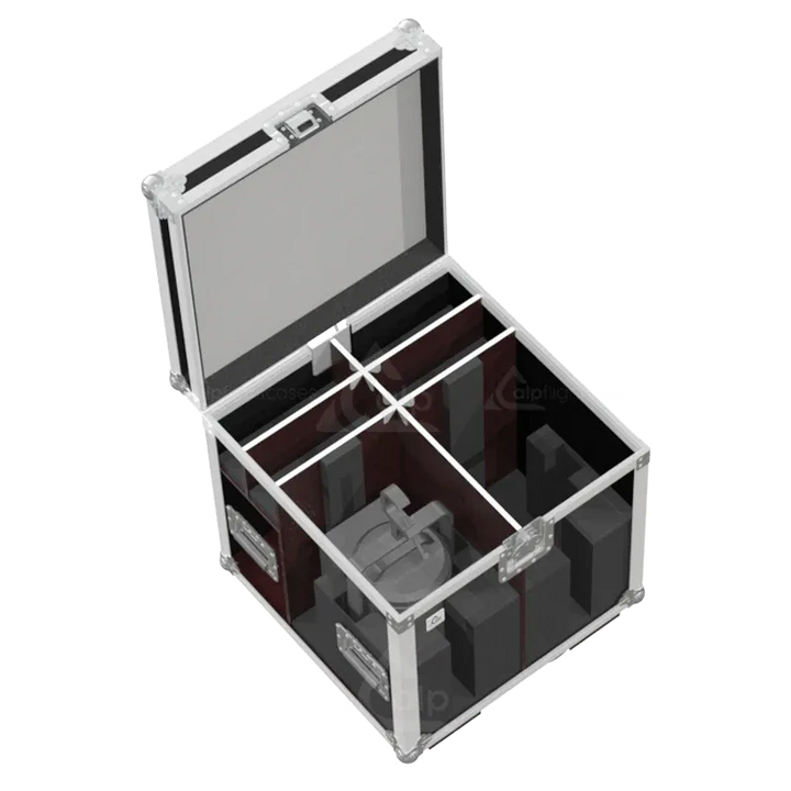 2 Elation KL Fresnel 8 high-output LED fixtures stored in custom CNC foam compartments