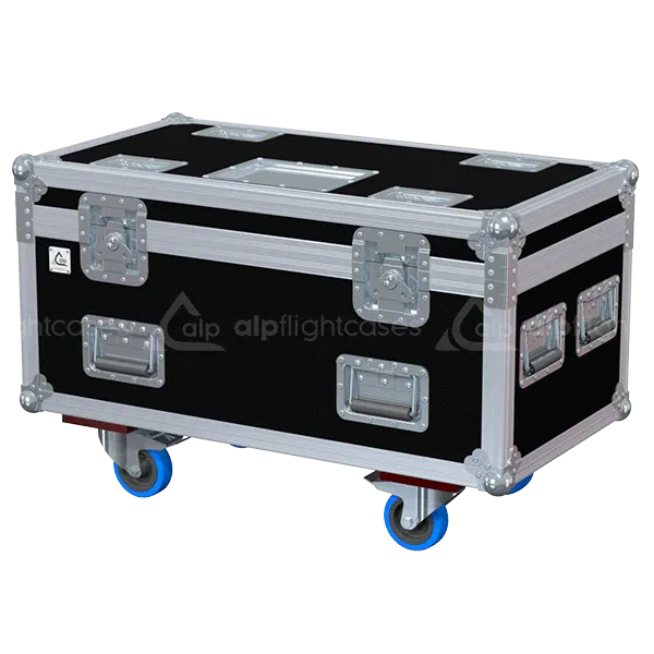 ALP FLIGHT CASES front view of 2x Starway StrongLite HD flight case with heavy-duty touring hardware