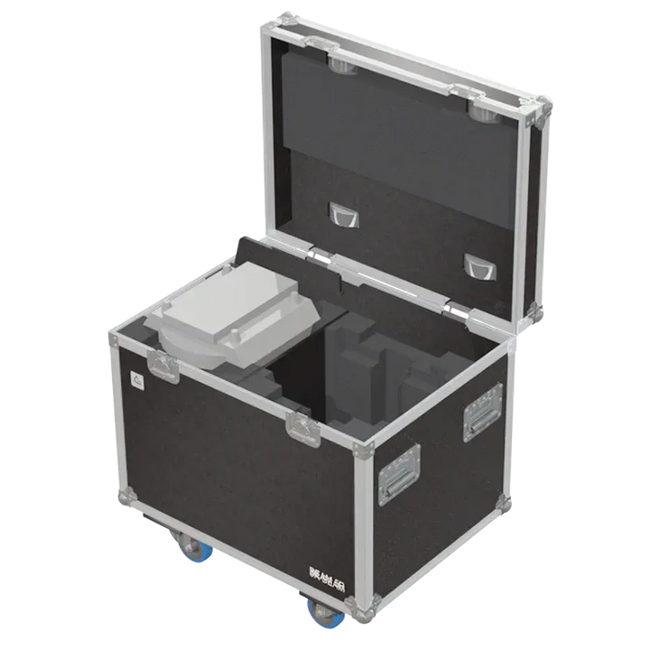 2x Triton Blue 5R Beam fixtures inside ALP FLIGHT CASES with custom CNC foam