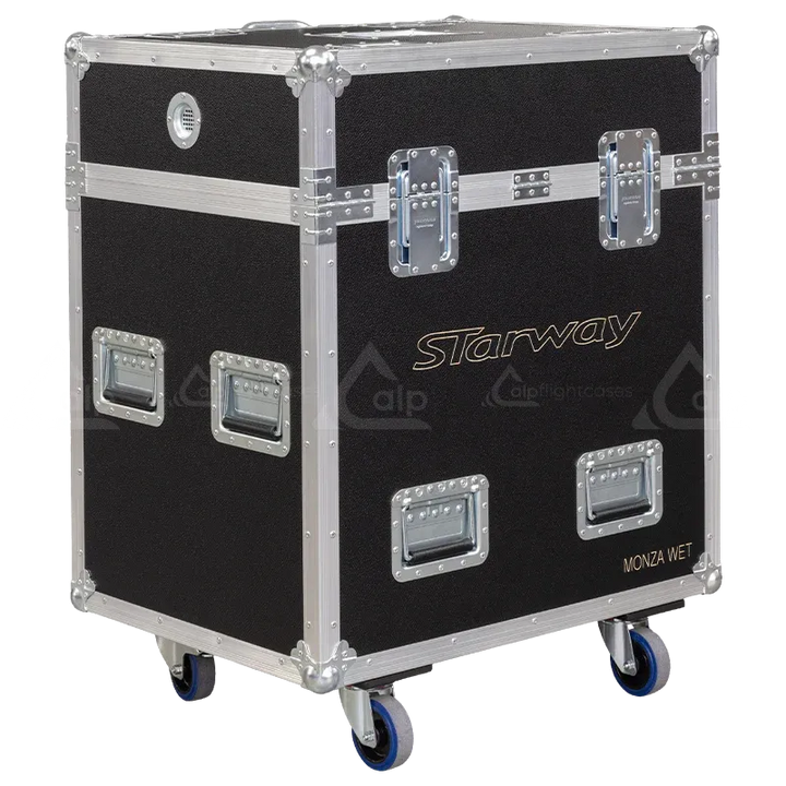 ALP FLIGHT CASES - Rear perspective of the 2x Starway Monza Wet professional case