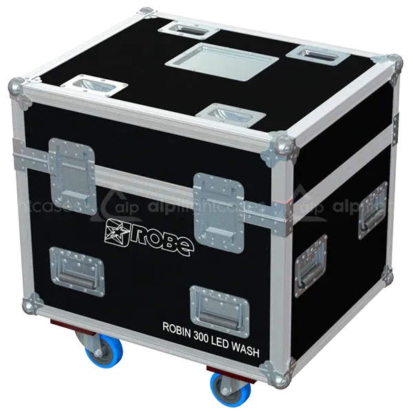 ALP FLIGHT CASES 4X ROBE ROBIN 300 LED WASH + CLAMPS 155