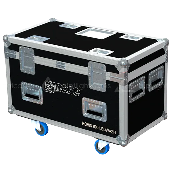 ALP FLIGHT CASES 4X ROBE ROBIN 600 LEDWASH WITH FOAM