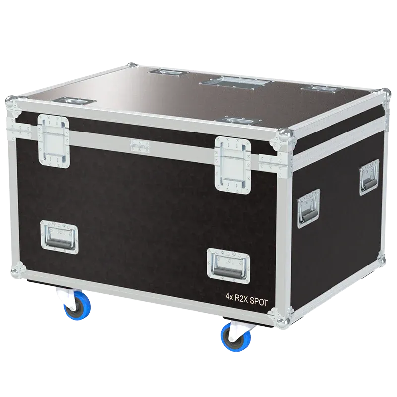 Professional ALP Flight Case for 4x Chauvet R2X Spot - Rear perspective