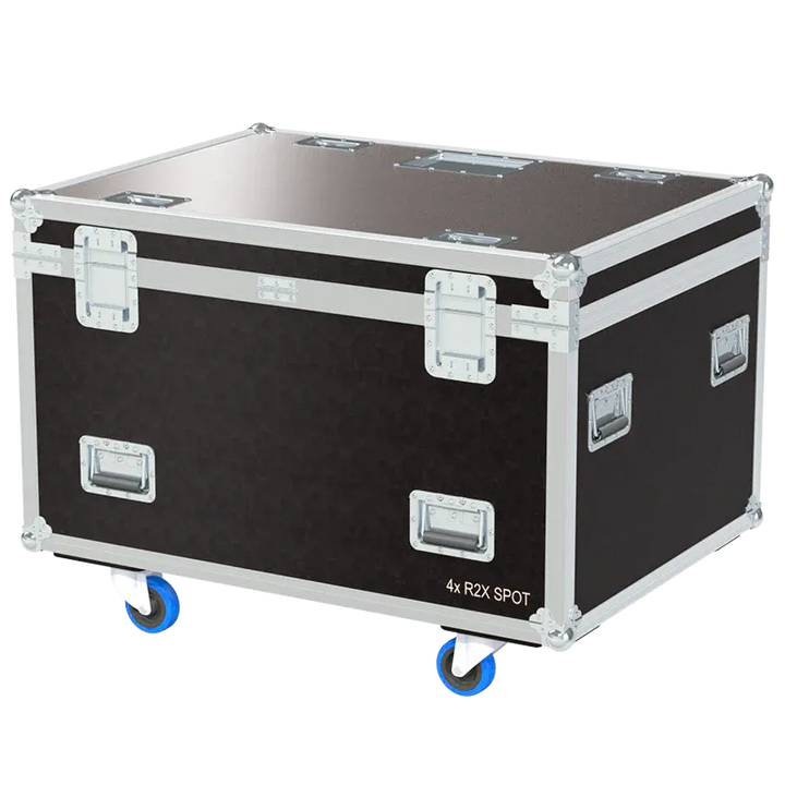 Professional ALP Flight Case for 4x Chauvet R2X Spot - Rear perspective