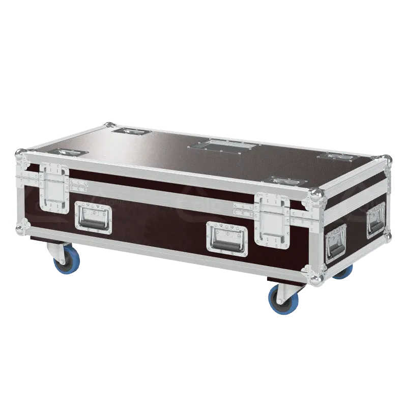Rear view of the ALP Flight Case for 4x Elation DTW Blinder 350 IP showing reinforced protective structure and touring hardware