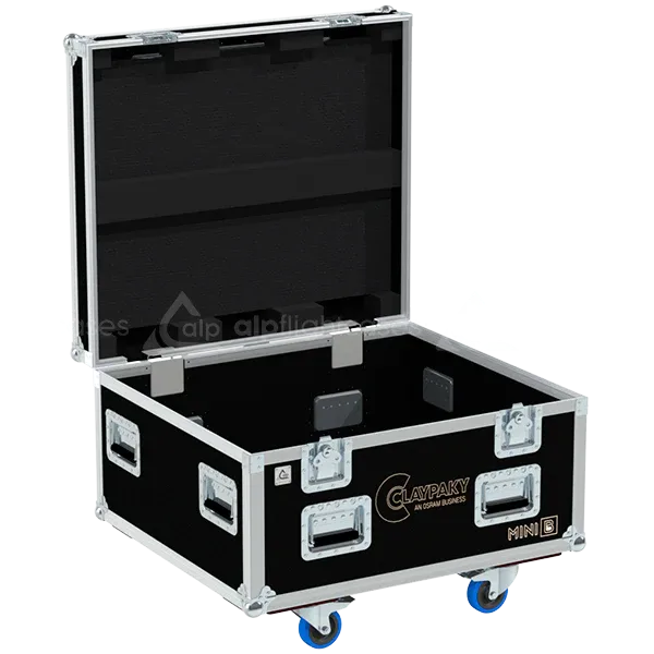 Flight Case 6X CLAY PAKY 6X MINI B SANS FOAM - WHEELS
