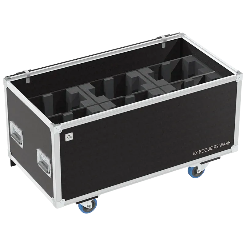 ALP FLIGHT CASES 6x CHAUVET ROGUE R2 WASH