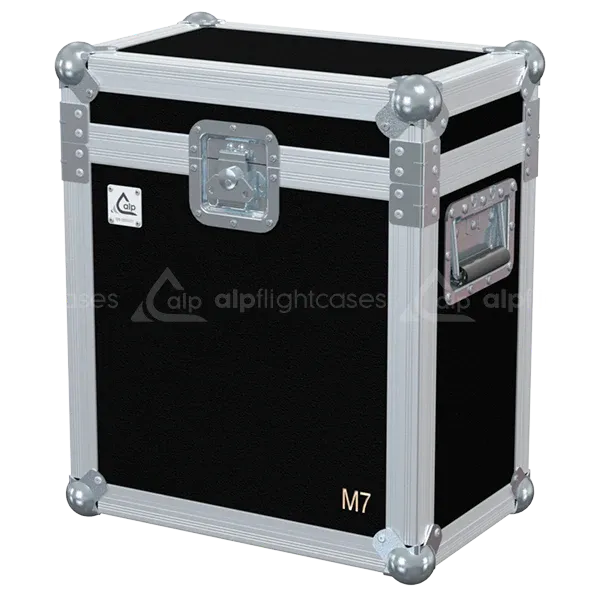 ALP FLIGHT CASES front view of Antari M-7 RGB high-output stage fog jet flight case with heavy-duty 10mm birch plywood
