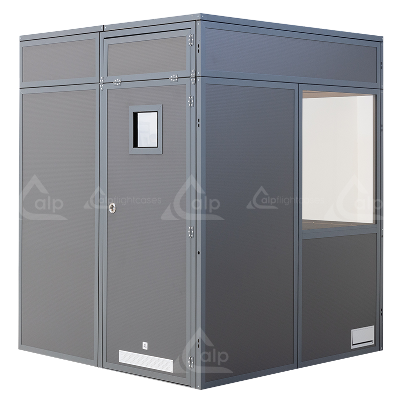 INTERPRETER BOOTH FOR 2 PERSONS FITTING THE ISO ISO 4043 – ALP FLIGHT CASES