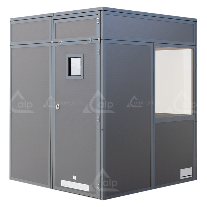 INTERPRETER BOOTH FOR 2 PERSONS FITTING THE ISO ISO 4043 – ALP FLIGHT CASES