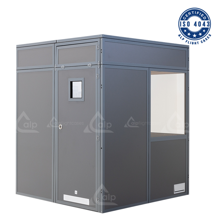 INTERPRETER BOOTH FOR 2 PERSONS FITTING THE ISO ISO 4043 – ALP FLIGHT CASES