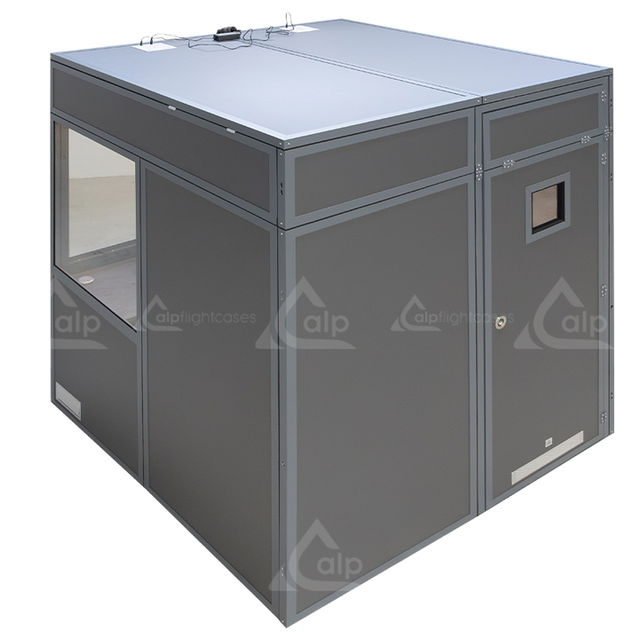 INTERPRETER BOOTH FOR 2 PERSONS FITTING THE ISO ISO 4043 – ALP FLIGHT CASES