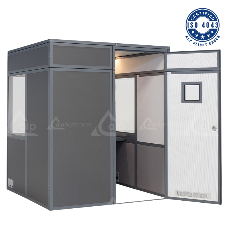 Flight Case INTERPRETER BOOTH FOR 2 PERSONS FITTING THE ISO ISO 4043 – ALP FLIGHT CASES