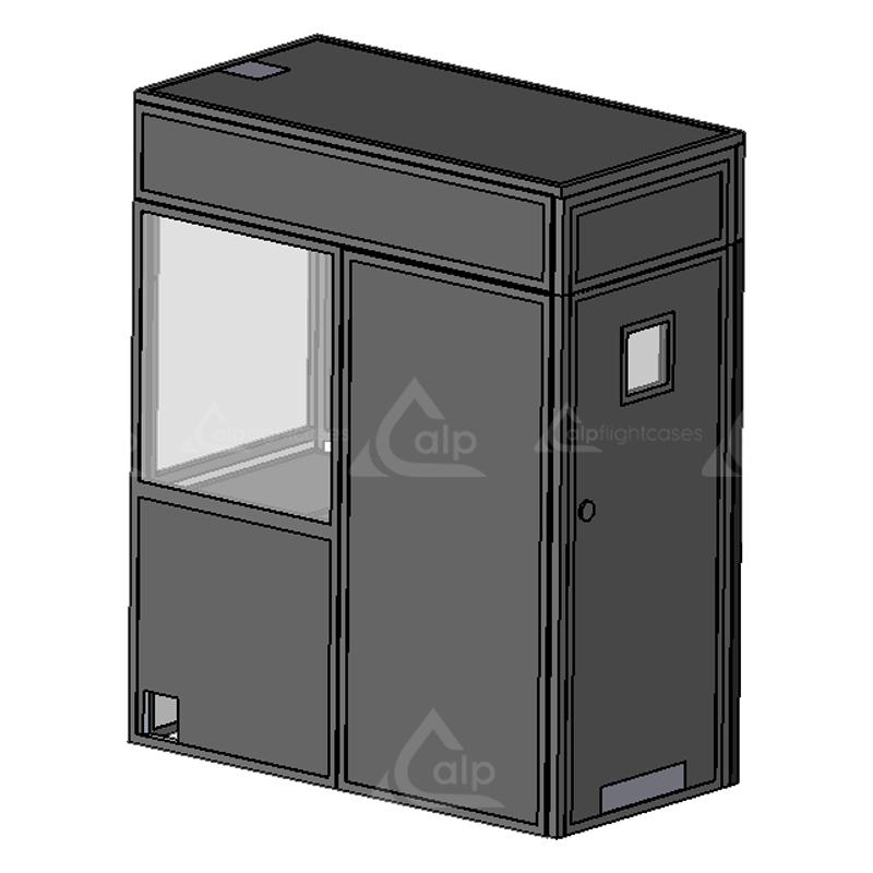 INTERPRETER BOOTH FOR 1 PERSON FITTING THE ISO ISO 4043 – ALP FLIGHT CASES