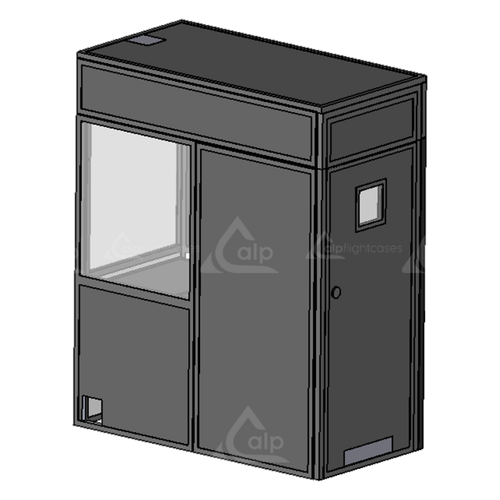 INTERPRETER BOOTH FOR 1 PERSON FITTING THE ISO ISO 4043 – ALP FLIGHT CASES