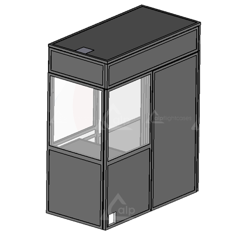 INTERPRETER BOOTH FOR 1 PERSON FITTING THE ISO ISO 4043 – ALP FLIGHT CASES