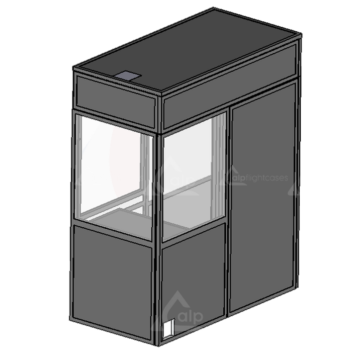 INTERPRETER BOOTH FOR 1 PERSON FITTING THE ISO ISO 4043 – ALP FLIGHT CASES