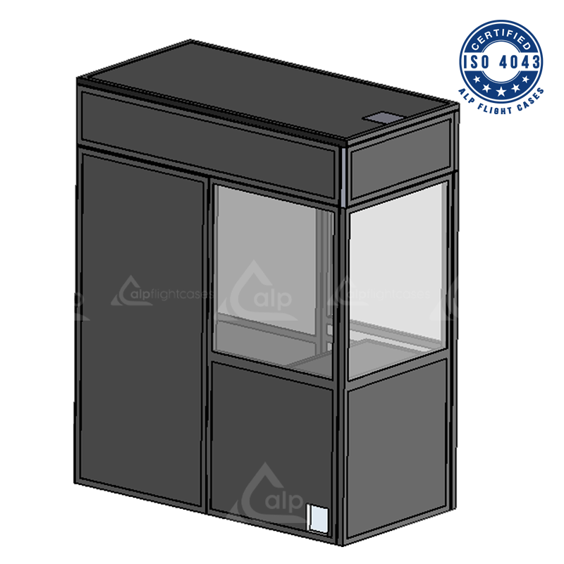 Flight Case INTERPRETER BOOTH FOR 1 PERSON FITTING THE ISO ISO 4043 – ALP FLIGHT CASES