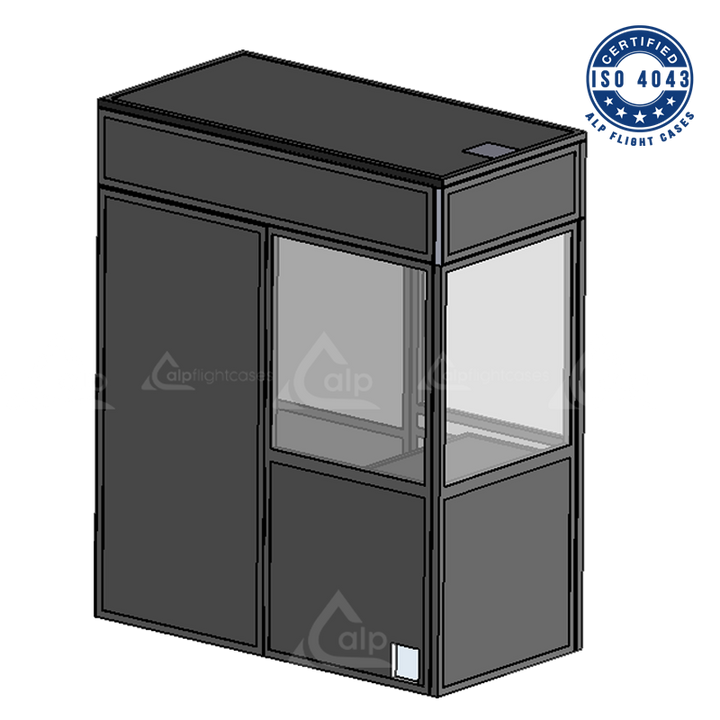 Flight Case INTERPRETER BOOTH FOR 1 PERSON FITTING THE ISO ISO 4043 – ALP FLIGHT CASES