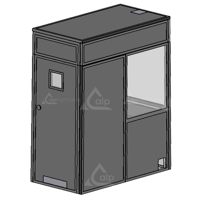INTERPRETER BOOTH FOR 1 PERSON FITTING THE ISO ISO 4043 – ALP FLIGHT CASES