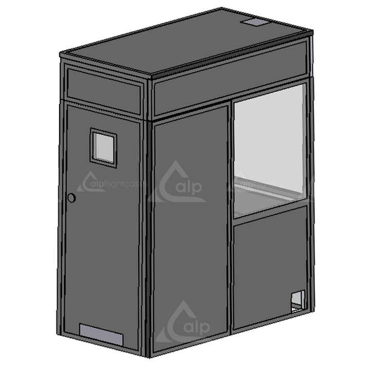INTERPRETER BOOTH FOR 1 PERSON FITTING THE ISO ISO 4043 – ALP FLIGHT CASES