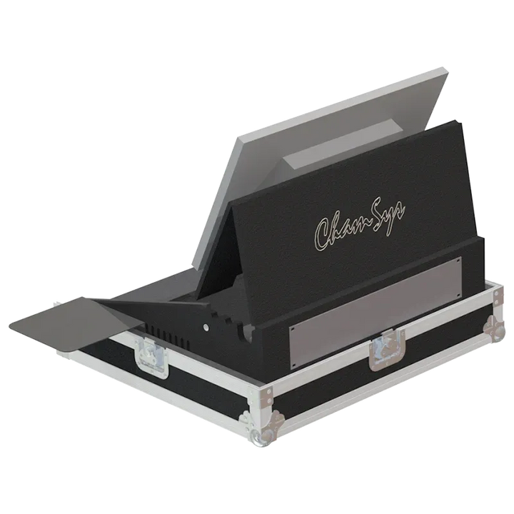 CHAMSYS MAGICQ80 + DISPLAY - WHEELS FLIGHT CASE BACK OPEN
