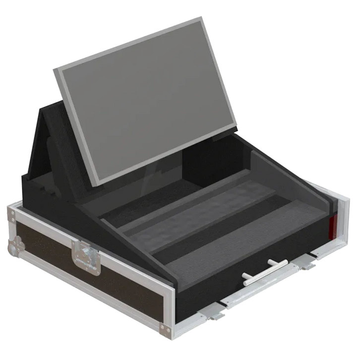 CHAMSYS MAGICQ PC WING COMPACT + IIYAMA FLIGHT CASE OPEN SIDE VIEW SCREEN