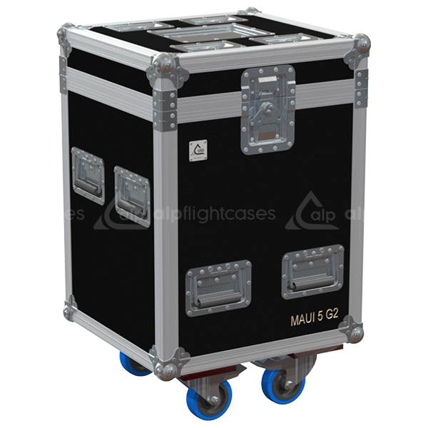 Front view of the touring flight case for LD Systems MAUI 5 G2 column system by ALP Flight Cases